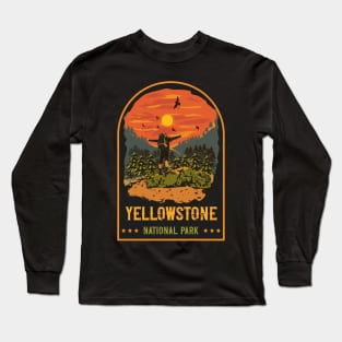 Hiking Yellowstone National Park Long Sleeve T-Shirt